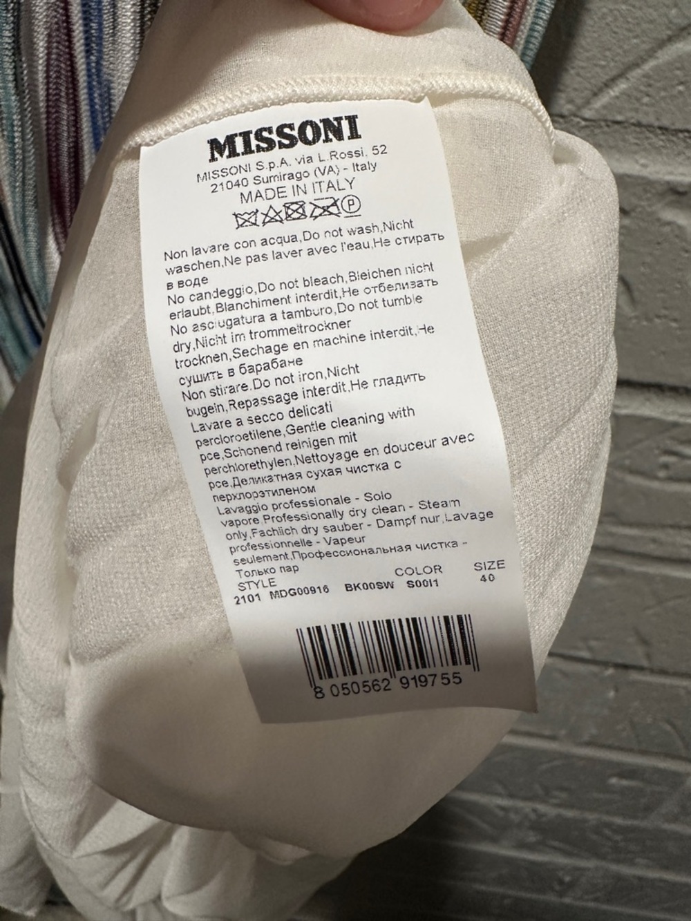 NWT New Missoni Stripped V-Neck MIDI Dress Size 40 - Picture 10 of 11